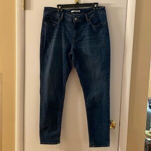 Levis 711 Skinny Jeans Plus Size 20W Womens Blue High Rise Stretch Denim